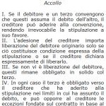Accollo: Articolo 1273 Codice Civile Accollo: Articolo 1273 Codice Civile