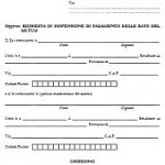 Modulo Sospensione Pagamento Rate Mutuo